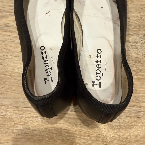 Repetto Black Leather Flats with Low Heel 38.5 - Picture 4 of 7